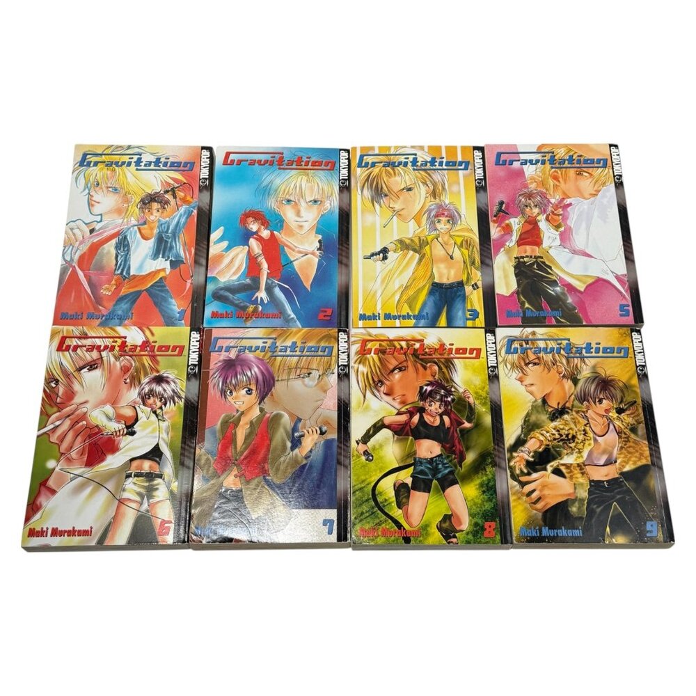 Gravitation Graphic Novel Manga Lot 8 Vol‎ 1 2 3 4 5 6 7 8 9 Book English PB